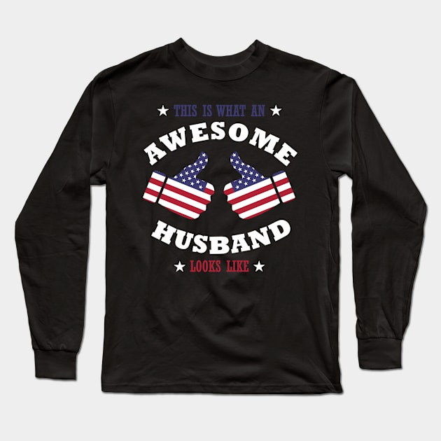 This is what an awesome husband looks like, t shirt for husband, gift for husband, anniversary gift for husband, husband gift, birthday gift Long Sleeve T-Shirt by Tesign2020